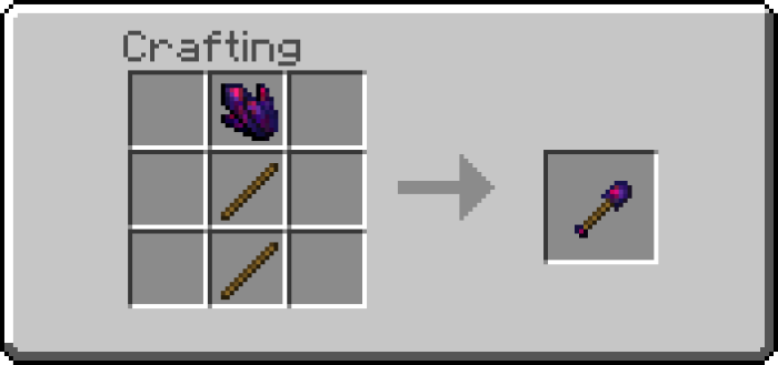 Glowing Obsidian Shovel Recipe