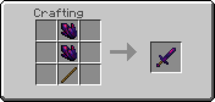 Glowing Obsidian Sword Recipe