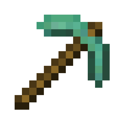 Oxidized Copper Pickaxe