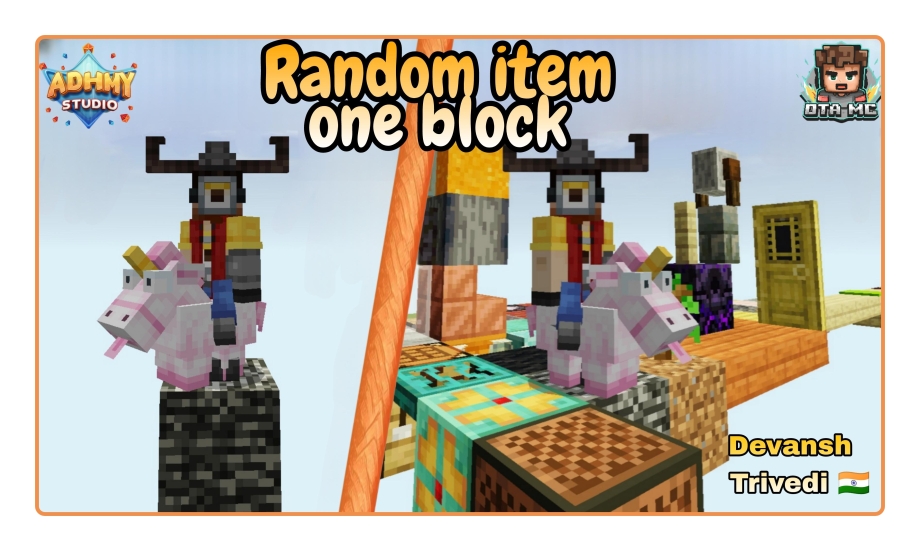 Thumbnail: Minecraft One Block, but you get random item every 10 seconds!