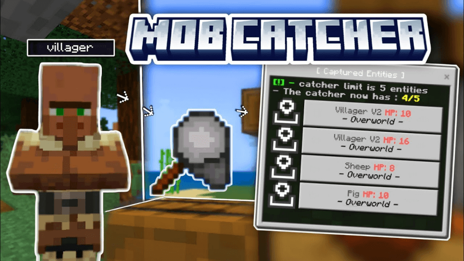 Thumbnail: Mob Catcher v1 for 1.21.60 (works with addon mobs)