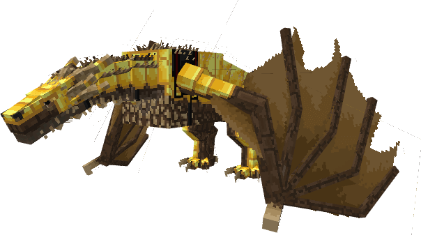 Dragon with Gold Dragon Armor