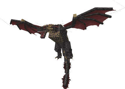 Gray Fire Dragon Model