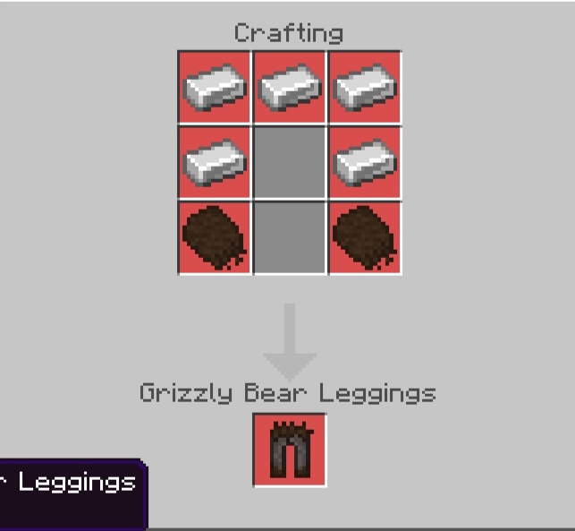 Grizzly Bear Fur Leggings Recipe