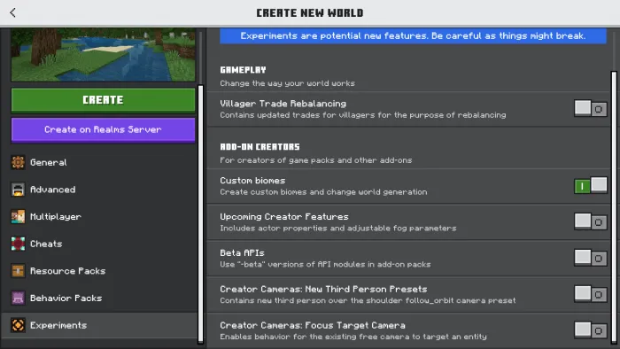 Required Experiments for Realistic Lucky Block Addon