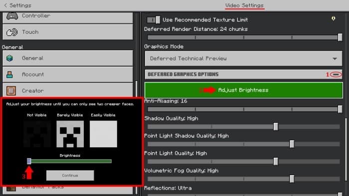 Settings for the latest v2.3 Update