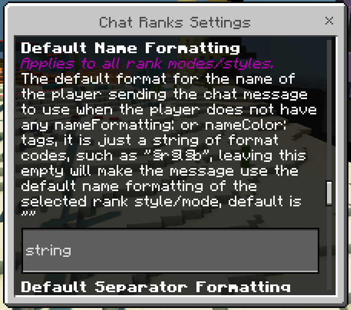 Chat Ranks Settings GUI: Screenshot 10