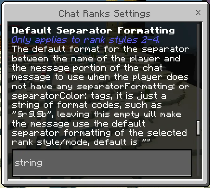 Chat Ranks Settings GUI: Screenshot 11