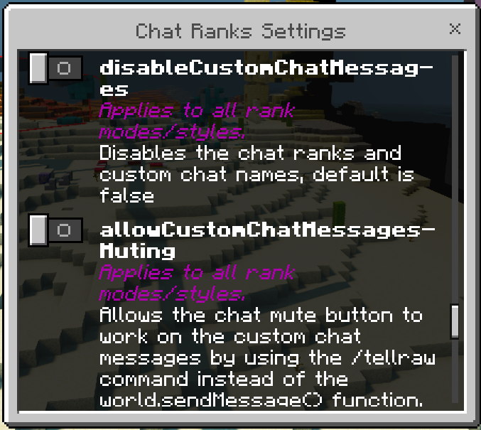 Chat Ranks Settings GUI: Screenshot 12