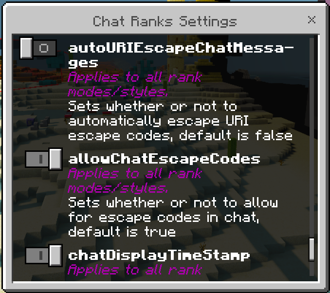 Chat Ranks Settings GUI: Screenshot 14