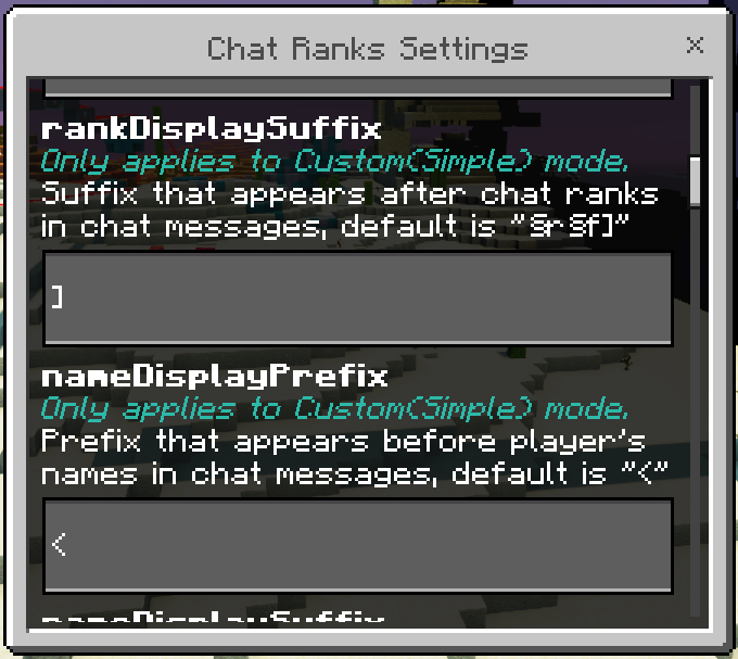 Chat Ranks Settings GUI: Screenshot 3