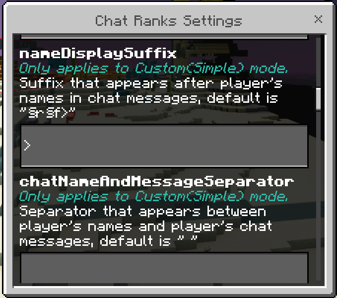 Chat Ranks Settings GUI: Screenshot 4