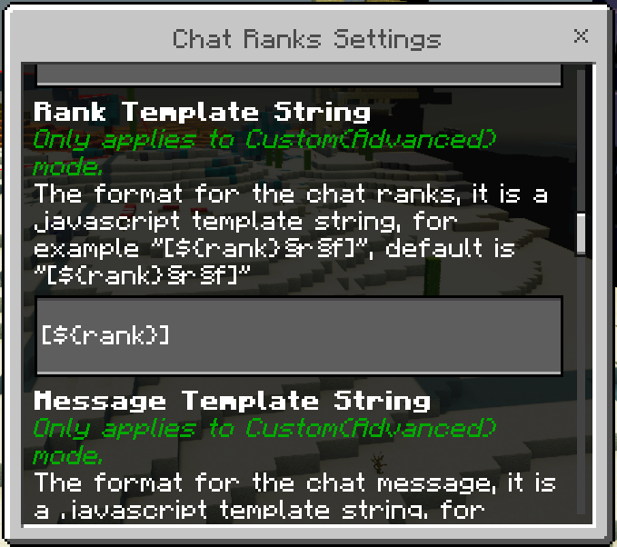 Chat Ranks Settings GUI: Screenshot 6