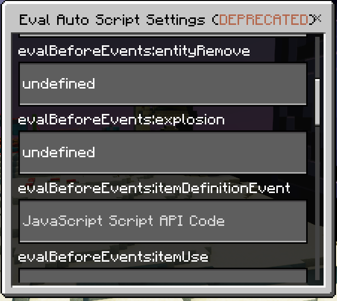 Eval Auto Execute Settings GUI: Screenshot 2