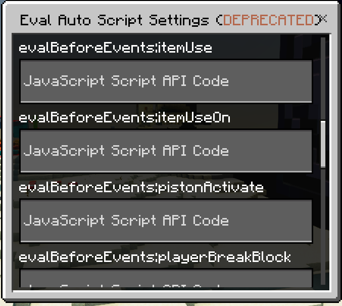 Eval Auto Execute Settings GUI: Screenshot 3