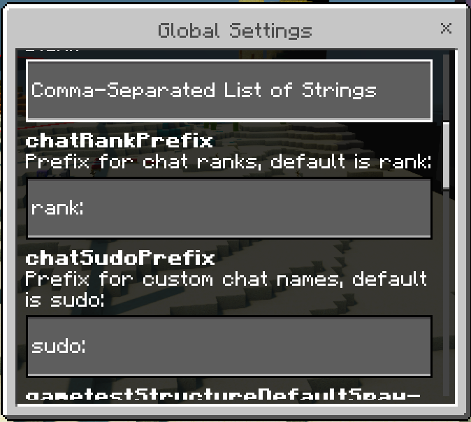 Global Settings GUI: Screenshot 2