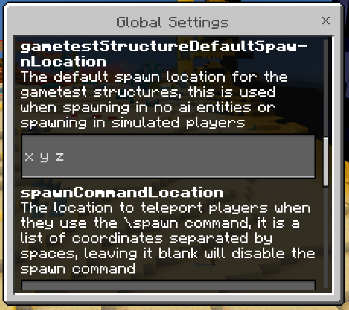 Global Settings GUI: Screenshot 3