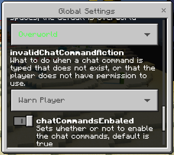 Global Settings GUI: Screenshot 5