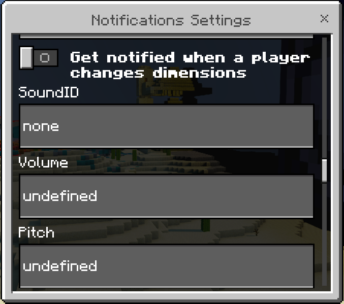 Notifications Settings GUI: Screenshot 11