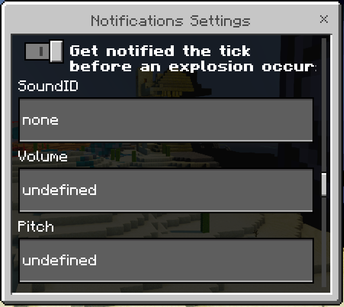 Notifications Settings GUI: Screenshot 12