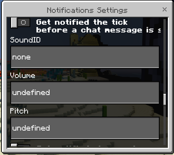 Notifications Settings GUI: Screenshot 13