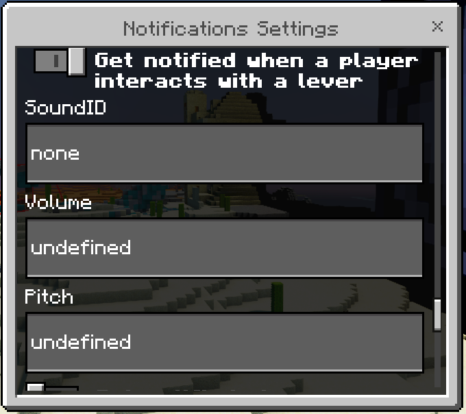 Notifications Settings GUI: Screenshot 16