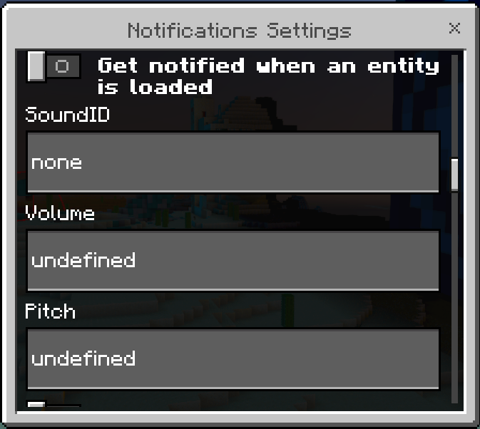 Notifications Settings GUI: Screenshot 7