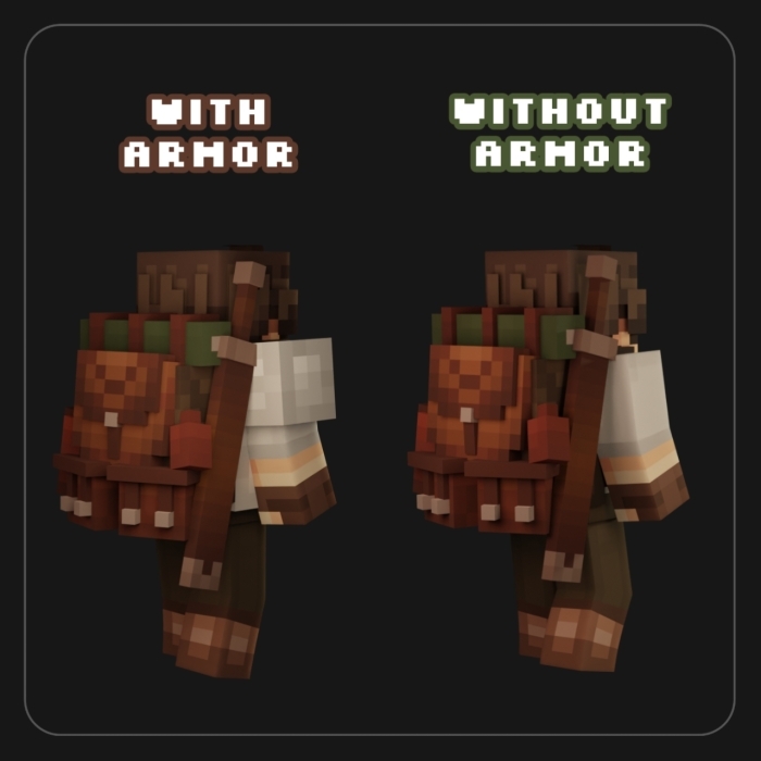 Backpacked Armor Models: Right View