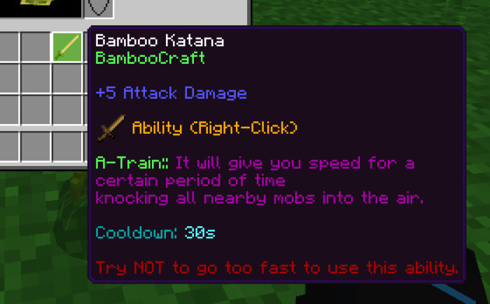 Bamboo Katana Description