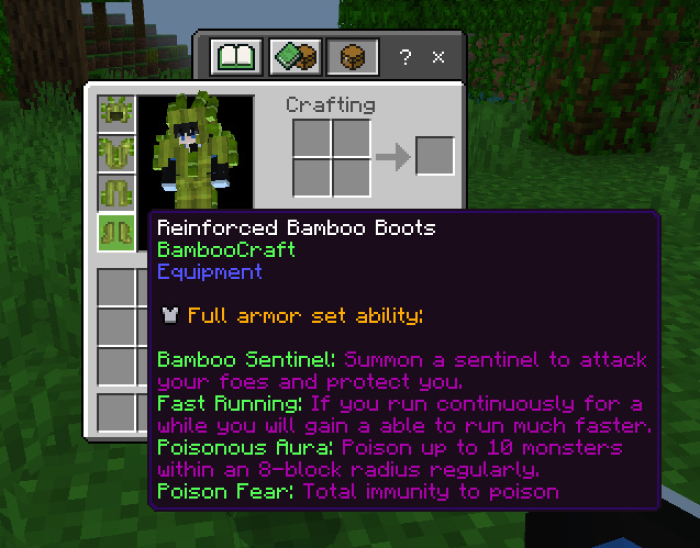 Reinforced Bamboo Armor Description