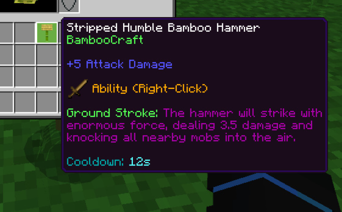 Stripped Humble Bamboo Hammer Description