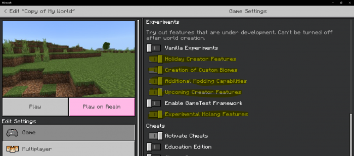 Required Experiments for Enderite Addon