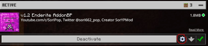 Enderite Addon Settings Button