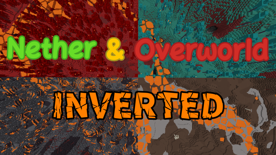 Inverted Nether & Overworld Survival Map for Minecraft