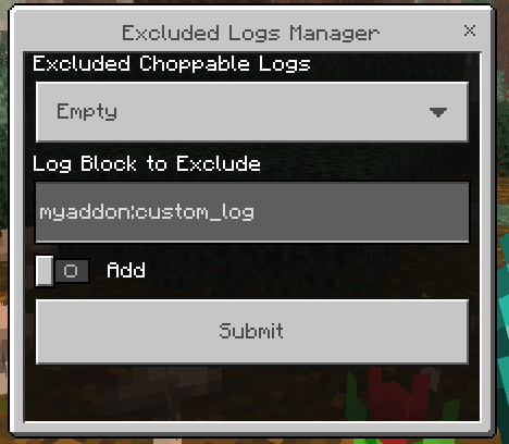 Excluded Logs Manager