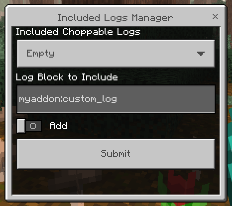 Included Logs Manager