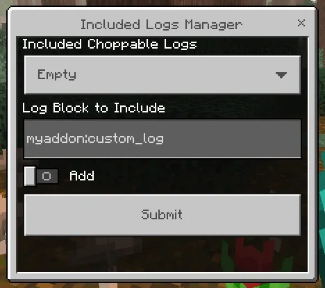Included Logs Manager