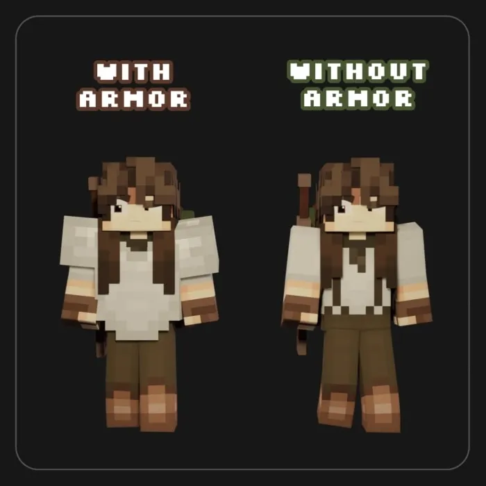 Backpacked Armor Models: Front View