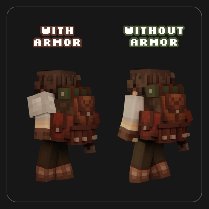 Backpacked Armor Models: Left View