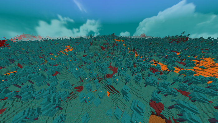 Warped Forest in the Overworld: Screenshot