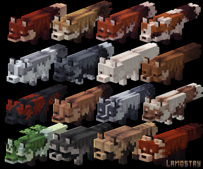 Lanostry's Foxes Variants 1