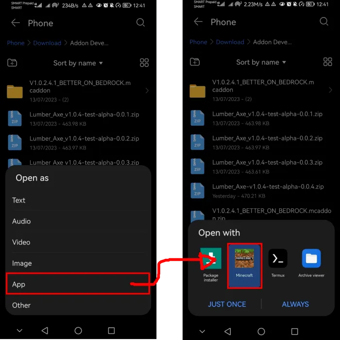 Importing on Pocket Edition