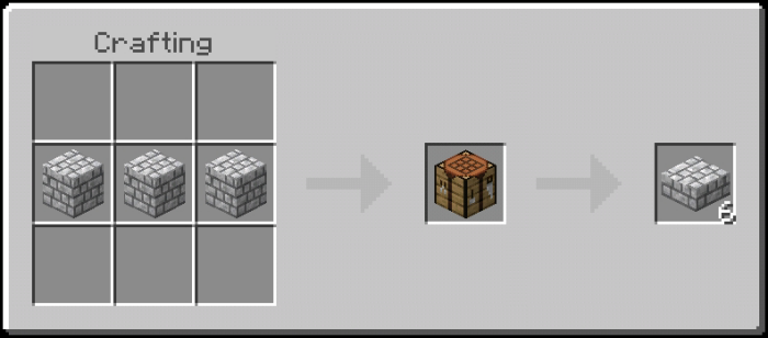 Diorite Tiles Slabs Recipe