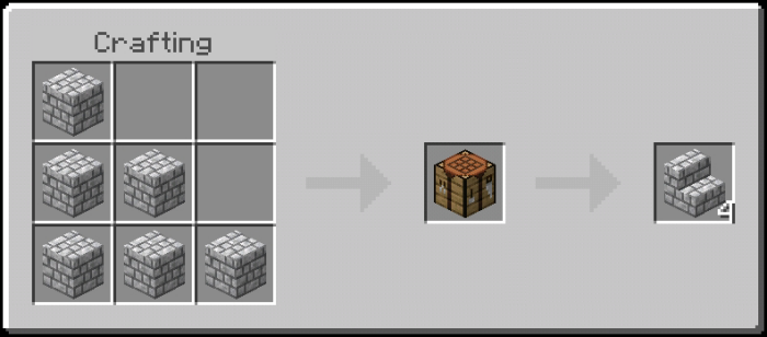 Diorite Tiles Stairs Recipe