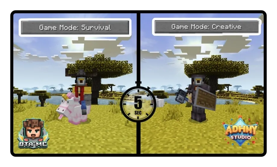 Thumbnail: Minecraft, but Notch will give you creative for 5 seconds after every 60 seconds!