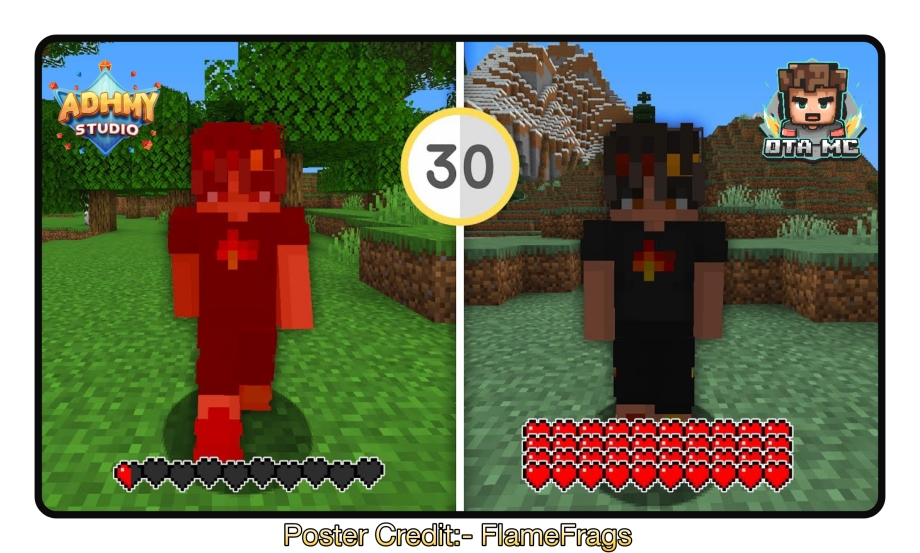 Thumbnail: Minecraft, but your health is randomized every 30 seconds