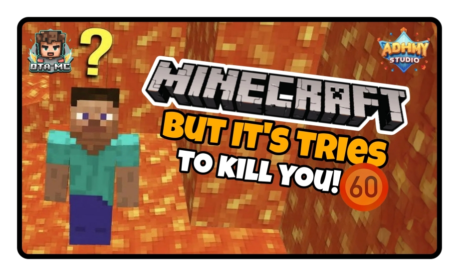 Thumbnail: Challenge: Minecraft tries to kill you every 60 seconds