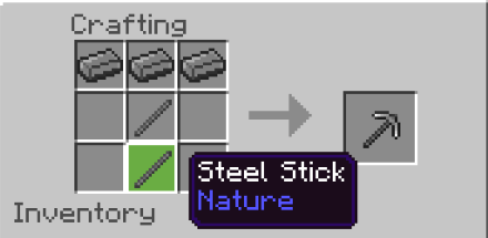 Steel Pickaxe Recipe