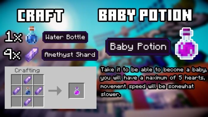 Baby Potion Craft & Description