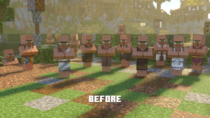 Villager Texture Fixes: Before